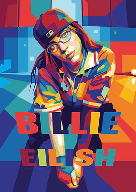 Billie Eilish Pop Art Portrait