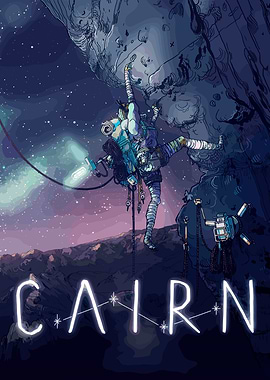 Astronaut climbing a celestial body