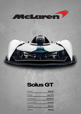 McLaren Solus GT Car Poster