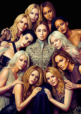 Pop Music Icons Collage