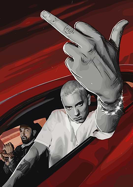 Eminem and Tied Man in Car