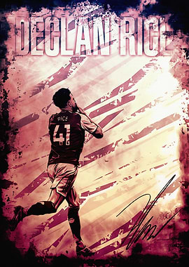 Declan Rice Football Art