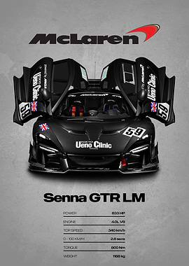 McLaren Senna GTR LM Poster