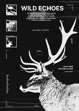 Wild Echoes Deer Poster