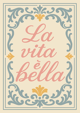 La vita è bella text art