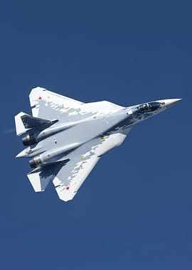 Sukhoi Su-57 Fighter Jet in Flight