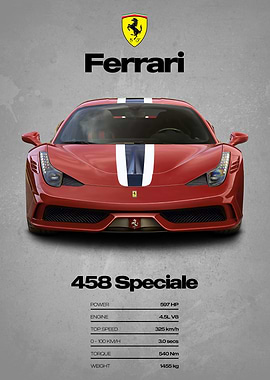 Ferrari 458 Speciale Poster