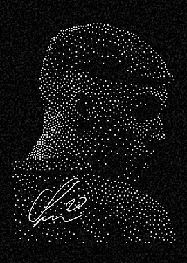 Silhouette Portrait with Signature