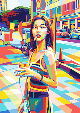 Winter with cigarette and camera