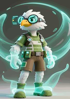 Futuristic Bird Character