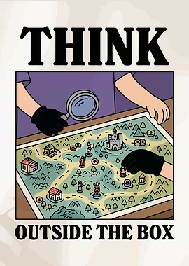 Think Outside the Box Motivational Poster