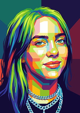 Billie Eilish Pop Art Portrait
