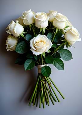 Bouquet of white roses