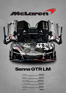 McLaren Senna GTR LM Poster