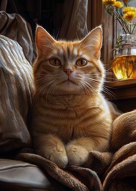 Orange Tabby Cat Posing