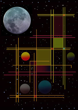 Full Moon Abstract