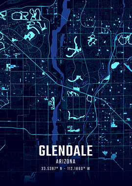 Glendale Arizona Midnight City Map
