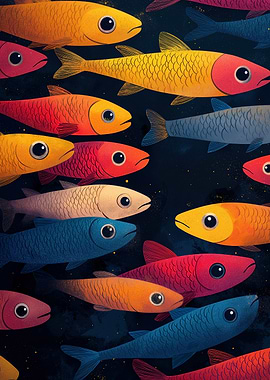School of Colorful Fish