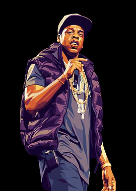 Jay-Z performing on stage