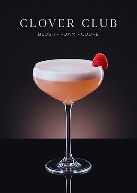 Clover Club Blush — Raspberry Foam Cocktail in a Coupe