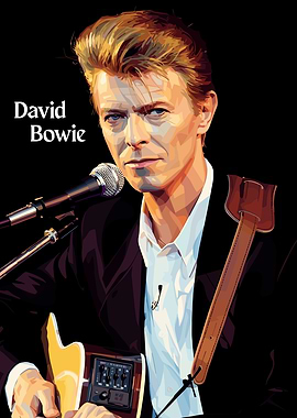 David Bowie with Guitar