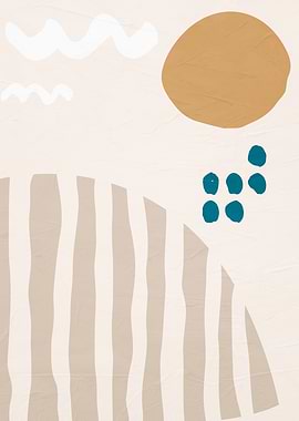 Abstract Mid-Century Modern Art