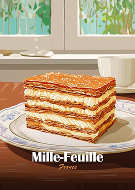 Mille-Feuille Pastry with Coffee