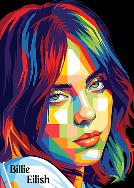 Billie Eilish Pop Art Portrait