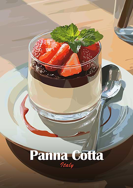 Panna Cotta with Strawberries