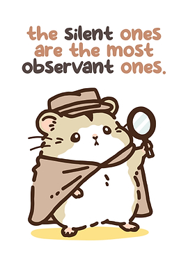 Detective Hamster with Magnifying Glass