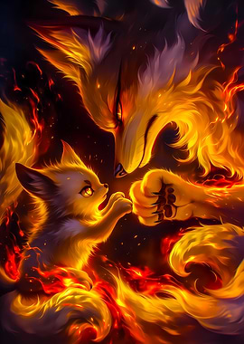 Fiery Foxes Fist Bump