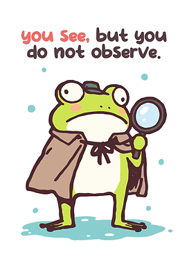 Detective Frog with Magnifying Glass