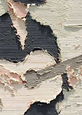 Abstract Textured Painting of a Figure