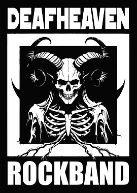 Deafheaven Rockband Skeleton Art