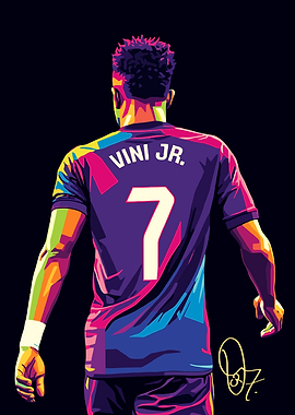 Vini Jr. Soccer Jersey Pop Art