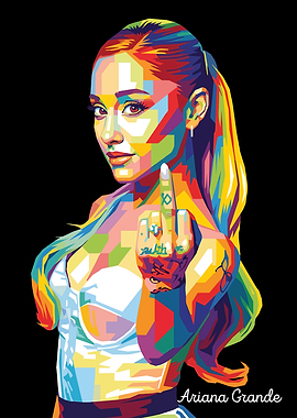 Ariana Grande Pop Art Portrait
