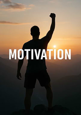 Man raising fist at sunset