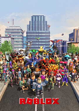 Roblox Characters in Cityscape