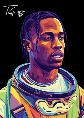Travis Scott Astronaut Pop Art