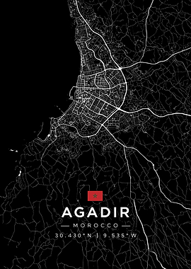 Agadir Morocco Map