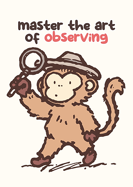 Monkey with Magnifying Glass