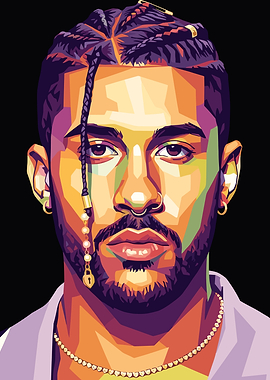 Bad Bunny Pop Art Portrait