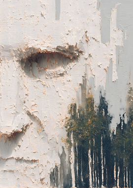 Abstract Portrait with Forest Background