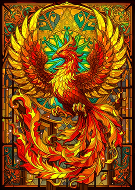 Stained Glass Phoenix