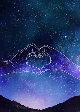 Cosmic Heart Hands