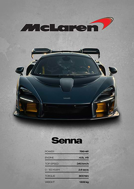 McLaren Senna Car Poster