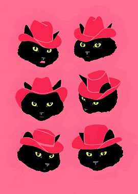 Black Cats in Cowboy Hats