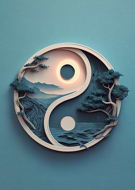 Yin Yang Nature Scene