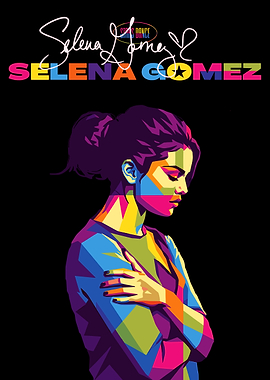 Selena Gomez Pop Art Portrait