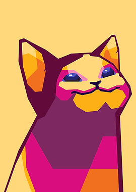 Pop Art Cat Portrait